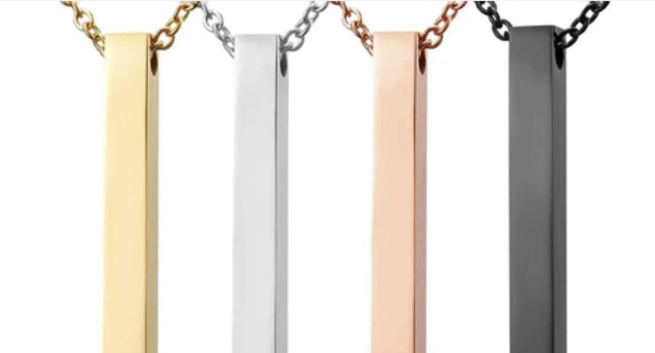 Vertical Bar Stainless Steel Necklaces